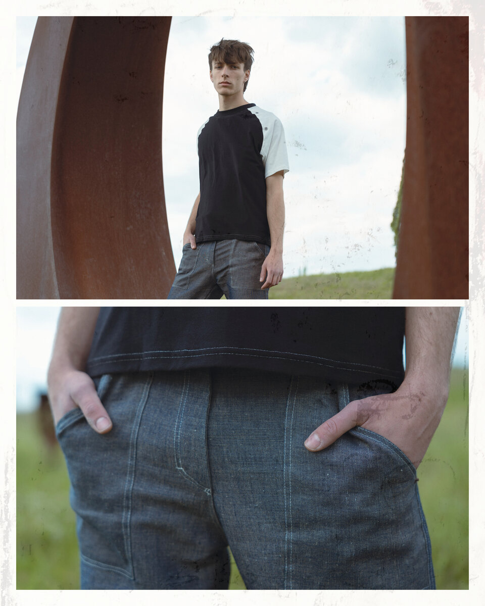 Flared Linen Denim hover