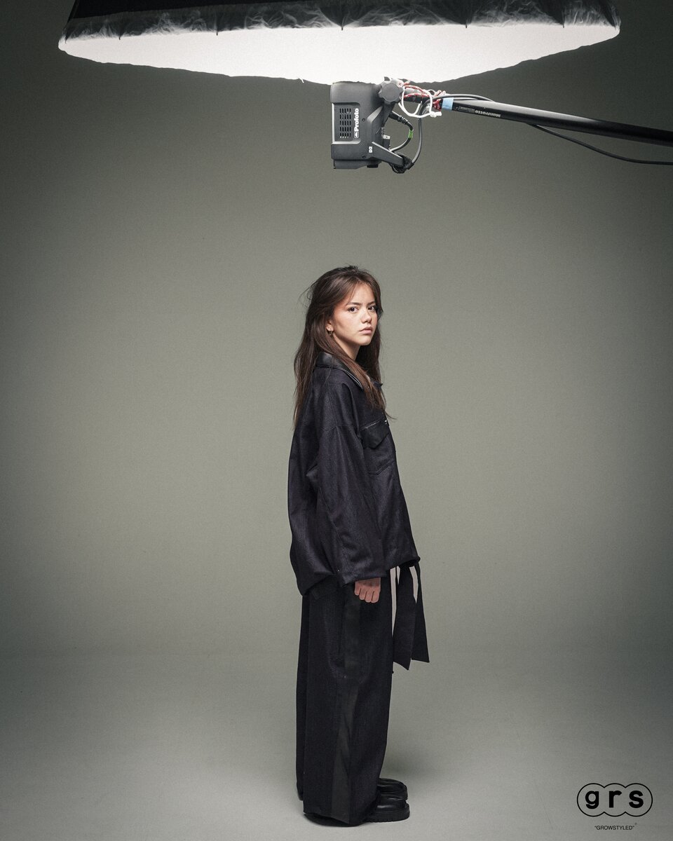Leather-Trimmed Raw Denim Pants - image 2